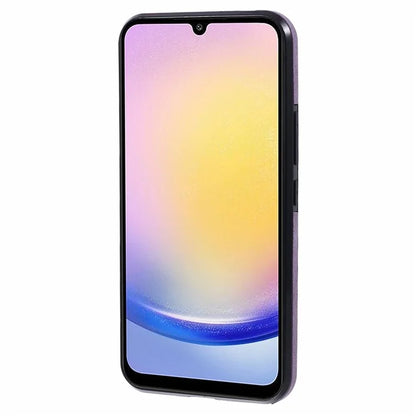 For Samsung Galaxy A24 4G (162.1 x 77.6 x 8.3mm) Cover Leather+TPU Anti-drop Kickstand Cell Phone Case with Card Bag