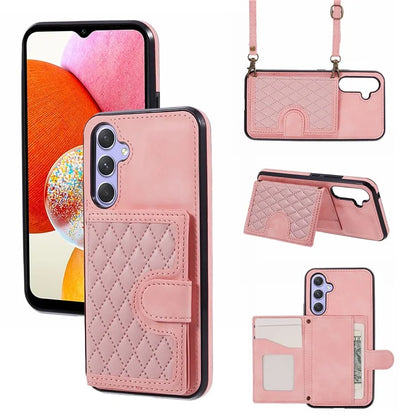 For Samsung Galaxy A24 4G (162.1 x 77.6 x 8.3mm) Cover Leather+TPU Anti-drop Kickstand Cell Phone Case with Card Bag