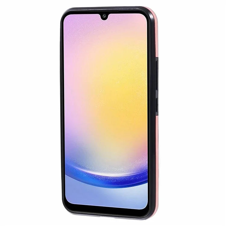 For Samsung Galaxy A24 4G (162.1 x 77.6 x 8.3mm) Cover Leather+TPU Anti-drop Kickstand Cell Phone Case with Card Bag