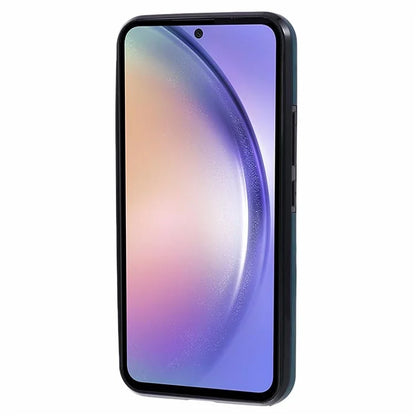 For Samsung Galaxy A54 5G Cover Card Holder Kickstand Anti-drop Cell Phone Case with Shoulder Strap