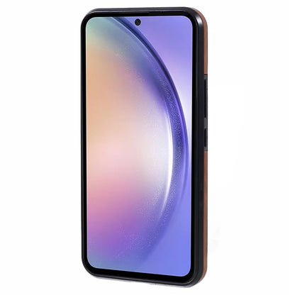 For Samsung Galaxy A54 5G Cover Card Holder Kickstand Anti-drop Cell Phone Case with Shoulder Strap