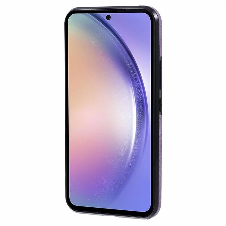 For Samsung Galaxy A54 5G Cover Card Holder Kickstand Anti-drop Cell Phone Case with Shoulder Strap