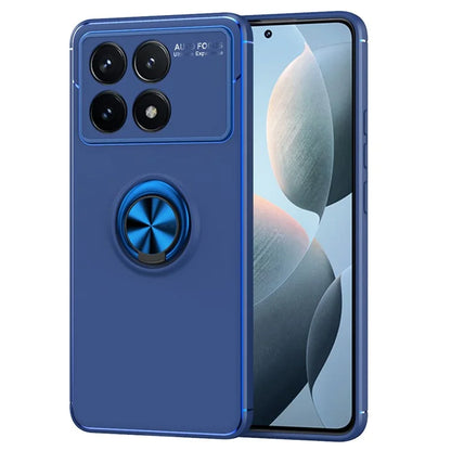 TPU Case for Xiaomi Redmi K70E 5G / Poco X6 Pro 5G Shell Kickstand Ring Holder Phone Back Cover