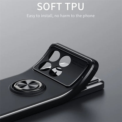 TPU Case for Xiaomi Redmi K70E 5G / Poco X6 Pro 5G Shell Kickstand Ring Holder Phone Back Cover