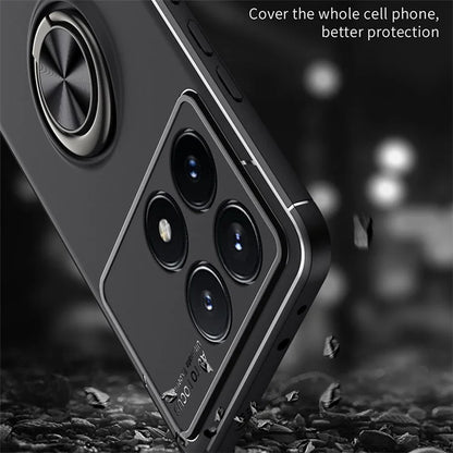TPU Case for Xiaomi Redmi K70E 5G / Poco X6 Pro 5G Shell Kickstand Ring Holder Phone Back Cover