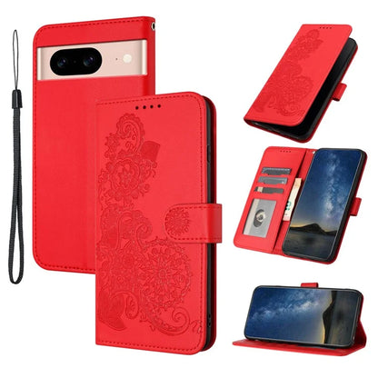 YX0050 For Google Pixel 8a Magnetic Phone Case Sunflower Pattern Imprinted Leather Card Slots Cover