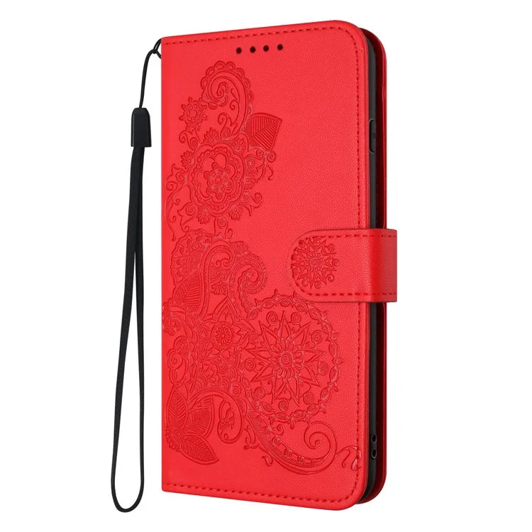 YX0050 For Google Pixel 8a Magnetic Phone Case Sunflower Pattern Imprinted Leather Card Slots Cover