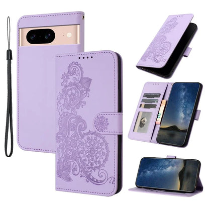 YX0050 For Google Pixel 8a Magnetic Phone Case Sunflower Pattern Imprinted Leather Card Slots Cover