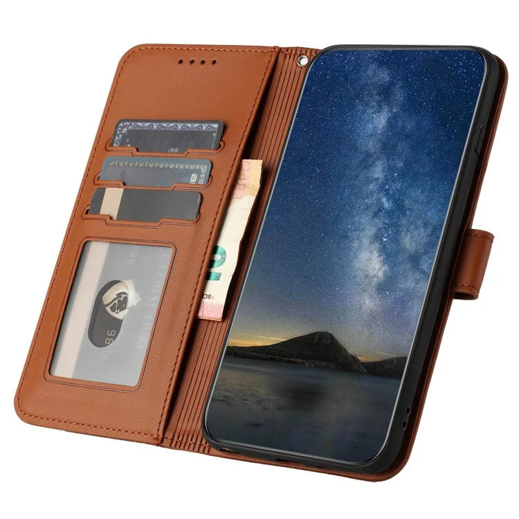 YX0050 For Google Pixel 8a Magnetic Phone Case Sunflower Pattern Imprinted Leather Card Slots Cover