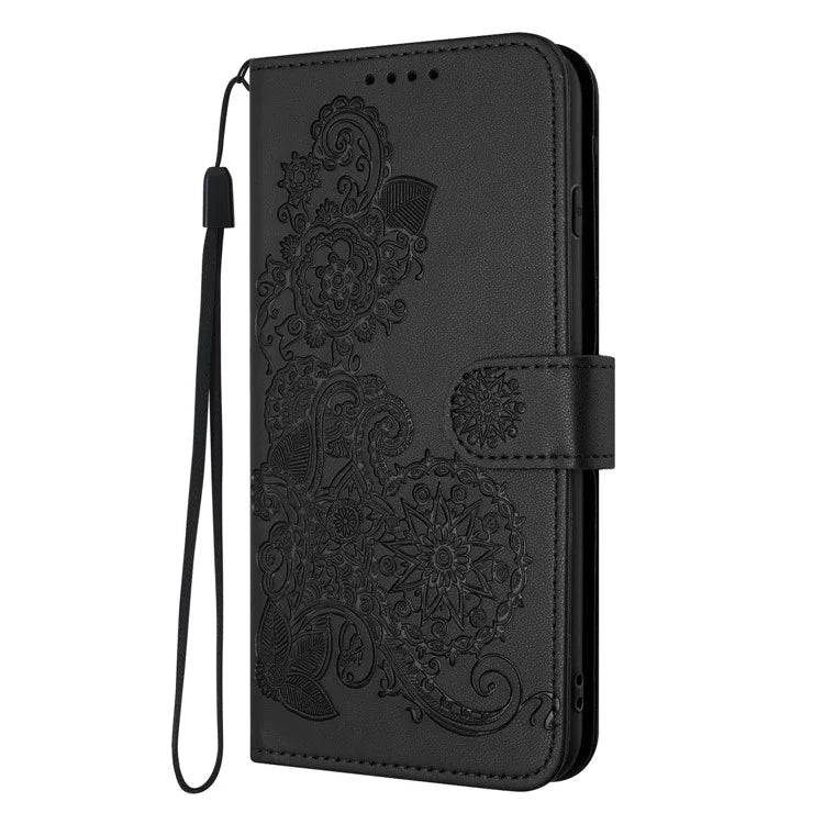 YX0050 For Google Pixel 8a Magnetic Phone Case Sunflower Pattern Imprinted Leather Card Slots Cover