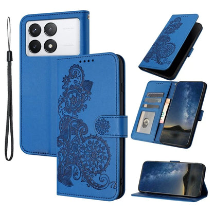 YX0050 For Xiaomi Redmi K70E 5G / Poco X6 Pro 5G Magnetic Case Sunflower Pattern PU Leather+TPU Phone Protector