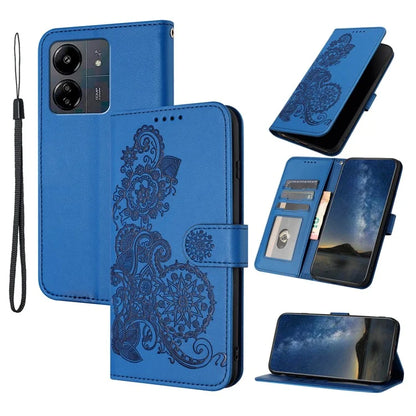 YX0050 For Xiaomi Redmi 13C / Poco C65 4G Case Sunflower Pattern Leather Wallet Phone Guard Cover