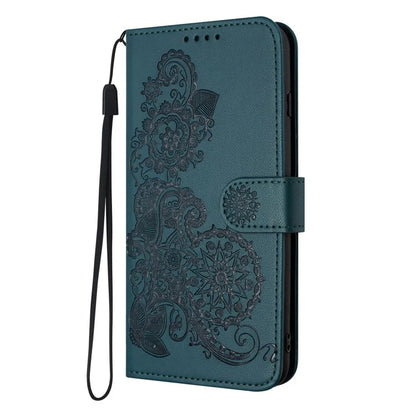 YX0050 For Motorola Moto G14 4G Case Anti-scratch Leather Card Holder Phone Cover with Hand Strapish Green