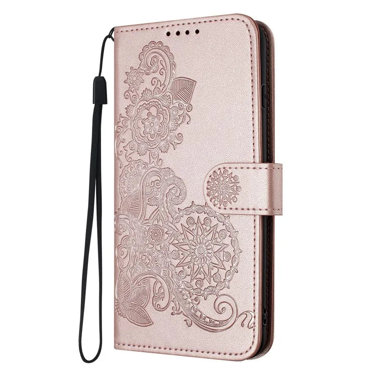 YX0050 Wallet Case for Motorola Moto G84 5G PU Leather Sunflower Stand Card Holder Phone Cover