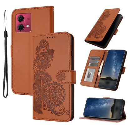 YX0050 Wallet Case for Motorola Moto G84 5G PU Leather Sunflower Stand Card Holder Phone Cover