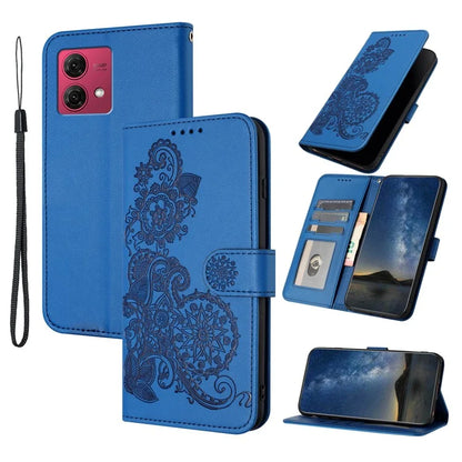YX0050 Wallet Case for Motorola Moto G84 5G PU Leather Sunflower Stand Card Holder Phone Cover