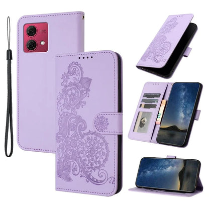 YX0050 Wallet Case for Motorola Moto G84 5G PU Leather Sunflower Stand Card Holder Phone Cover