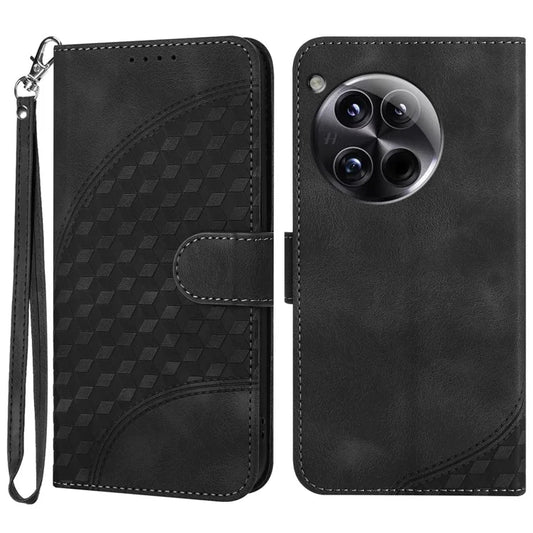 YX0060 For OnePlus 12 5G PU Leather Wallet Case Flip Phone Cover with Elephant Head Pattern