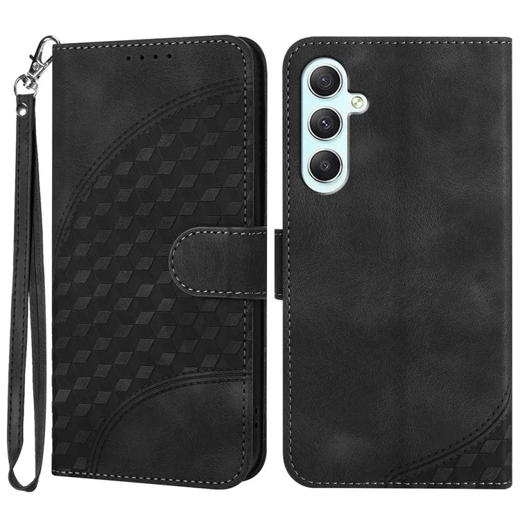 For Samsung Galaxy A35 5G Wallet Case YX0060 Elephant Head Pattern Leather Phone Cover
