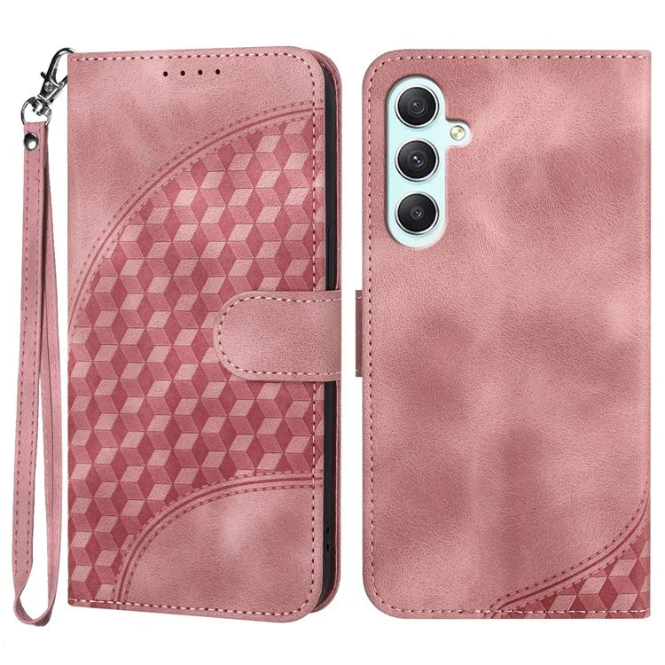 For Samsung Galaxy A35 5G Wallet Case YX0060 Elephant Head Pattern Leather Phone Cover