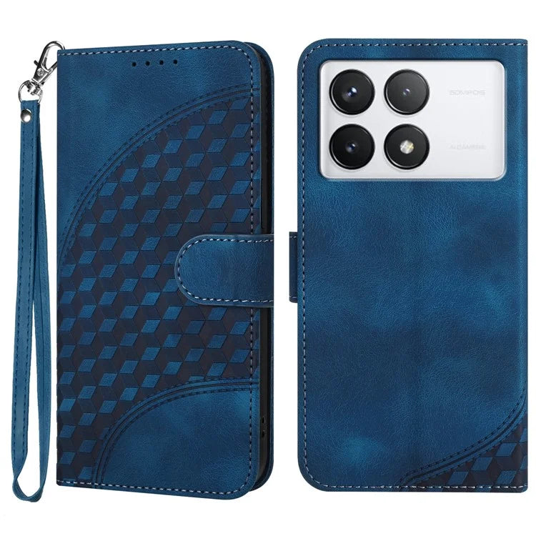 YX0060 For Xiaomi Redmi K70E 5G / Poco X6 Pro 5G Leather Case Elephant Head Pattern Phone Wallet Cover