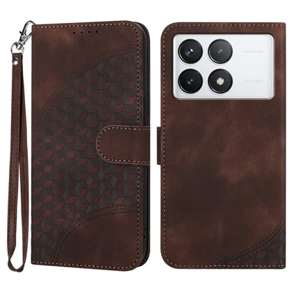 YX0060 For Xiaomi Redmi K70E 5G / Poco X6 Pro 5G Leather Case Elephant Head Pattern Phone Wallet Cover