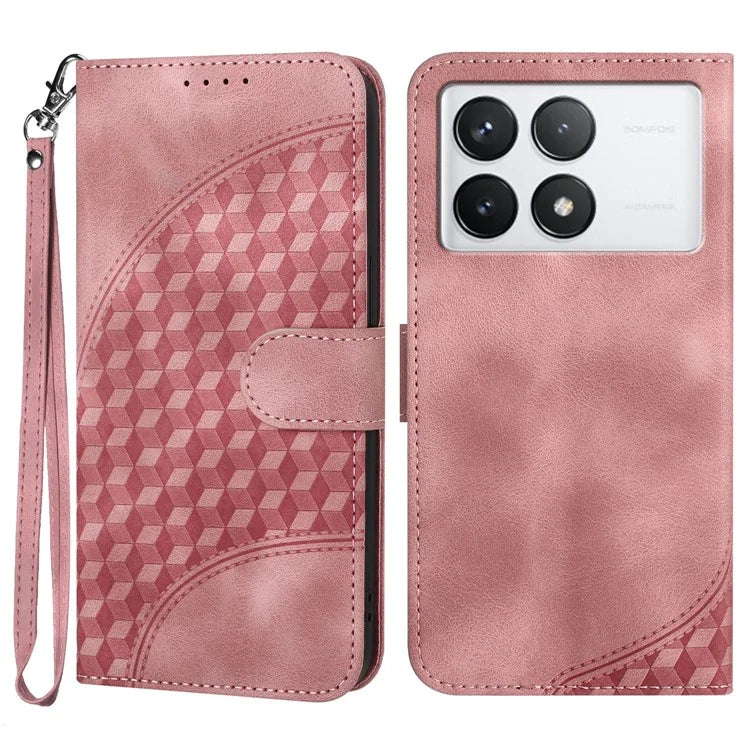 YX0060 For Xiaomi Redmi K70E 5G / Poco X6 Pro 5G Leather Case Elephant Head Pattern Phone Wallet Cover