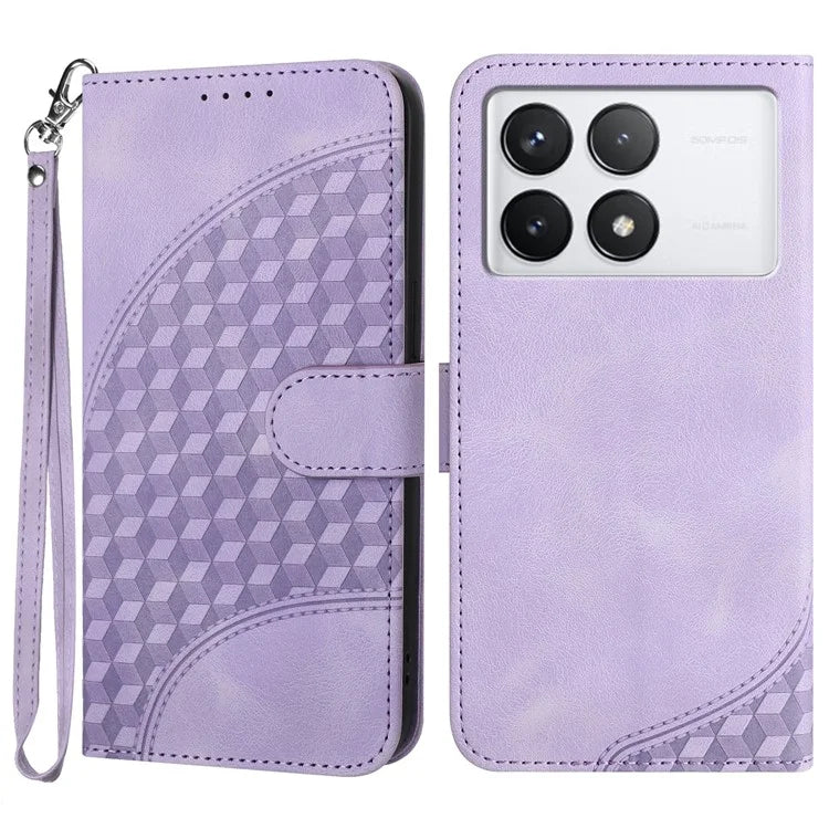 YX0060 For Xiaomi Redmi K70E 5G / Poco X6 Pro 5G Leather Case Elephant Head Pattern Phone Wallet Cover