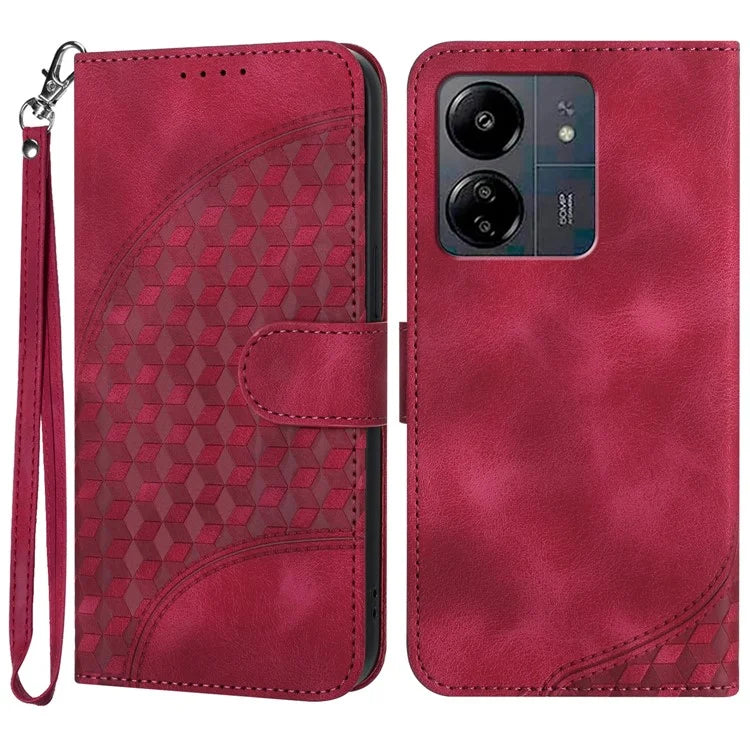 YX0060 For Xiaomi Redmi 13C 4G / Poco C65 4G Case Wallet Elephant Head Pattern Folio Phone Cover