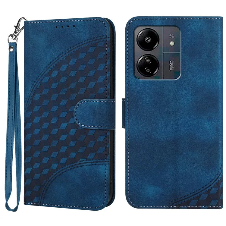YX0060 For Xiaomi Redmi 13C 4G / Poco C65 4G Case Wallet Elephant Head Pattern Folio Phone Cover