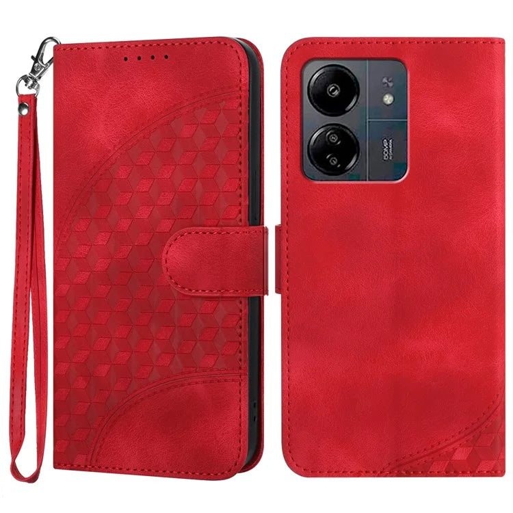 YX0060 For Xiaomi Redmi 13C 4G / Poco C65 4G Case Wallet Elephant Head Pattern Folio Phone Cover
