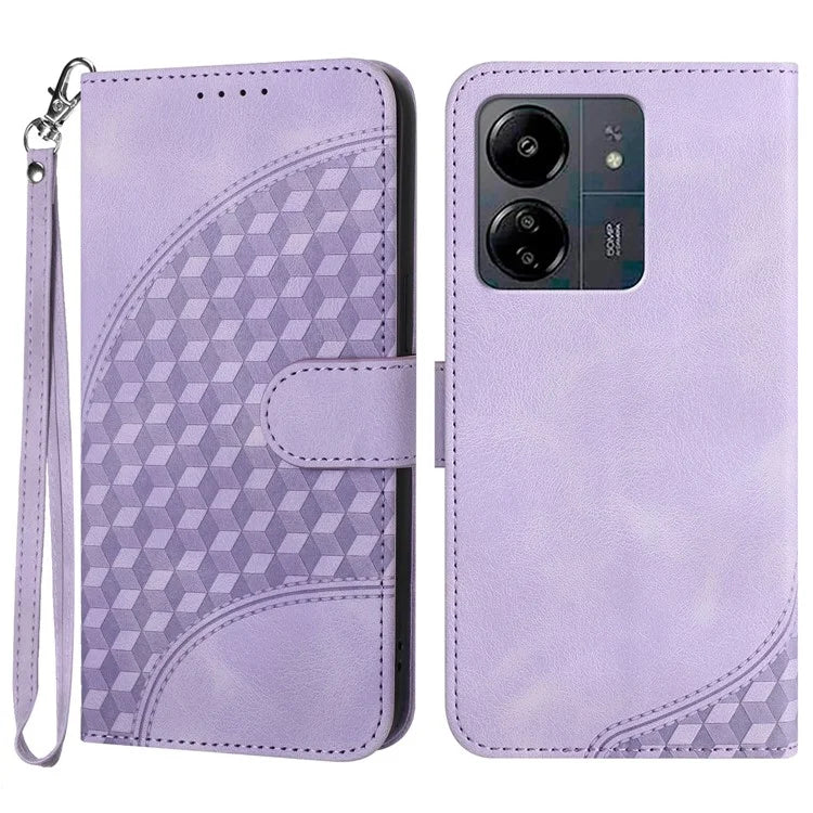 YX0060 For Xiaomi Redmi 13C 4G / Poco C65 4G Case Wallet Elephant Head Pattern Folio Phone Cover