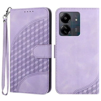 YX0060 For Xiaomi Redmi 13C 4G / Poco C65 4G Case Wallet Elephant Head Pattern Folio Phone Cover