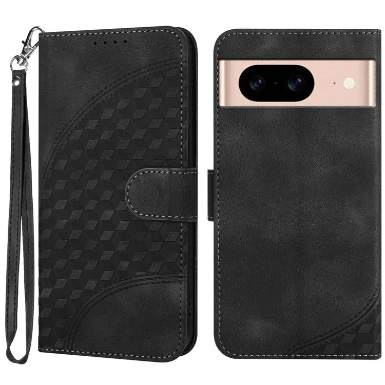 YX0060 For Google Pixel 8a Leather Cover Phone Wallet Elephant Head Pattern
