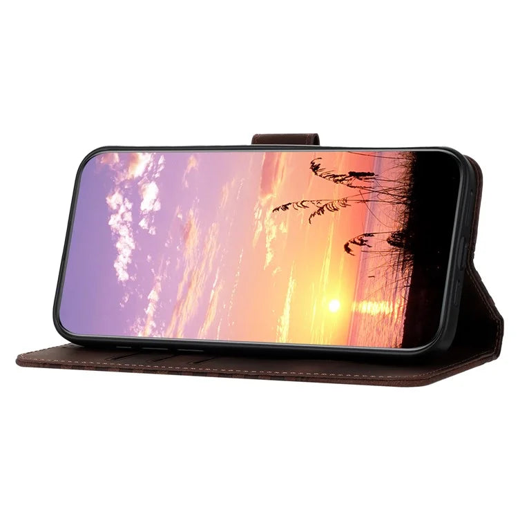 YX0060 For Google Pixel 8a Leather Cover Phone Wallet Elephant Head Pattern