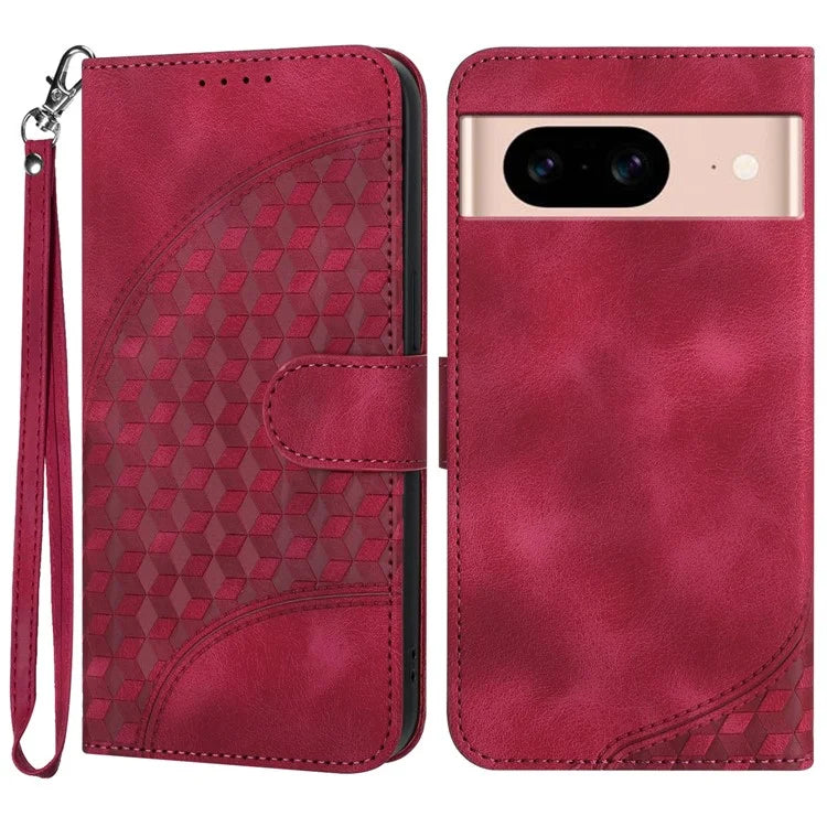 YX0060 For Google Pixel 8a Leather Cover Phone Wallet Elephant Head Pattern