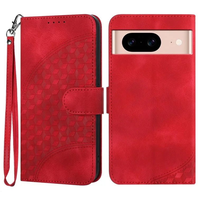 YX0060 For Google Pixel 8a Leather Cover Phone Wallet Elephant Head Pattern
