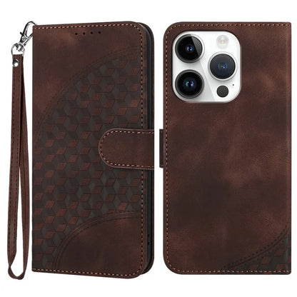 YX0060 For iPhone 15 Pro Wallet Leather Case Stand Cover Elephant Head Pattern