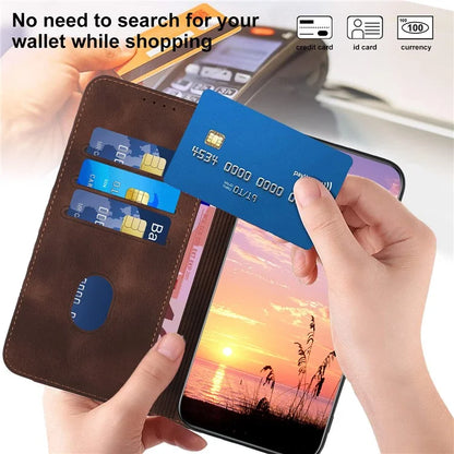 YX0060 For iPhone 15 Pro Wallet Leather Case Stand Cover Elephant Head Pattern