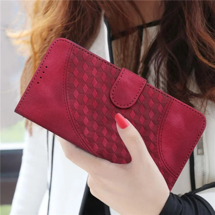 YX0060 For iPhone 15 Pro Wallet Leather Case Stand Cover Elephant Head Pattern