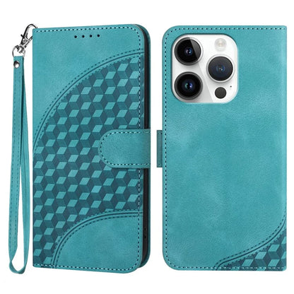 YX0060 For iPhone 15 Pro Wallet Leather Case Stand Cover Elephant Head Pattern