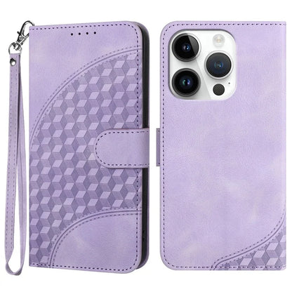 YX0060 For iPhone 15 Pro Wallet Leather Case Stand Cover Elephant Head Pattern