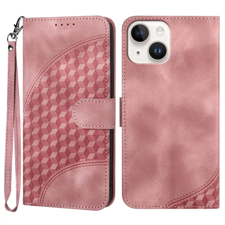 YX0060 Elephant Head Pattern Case for iPhone 14 Plus Phone Leather Cover Wallet