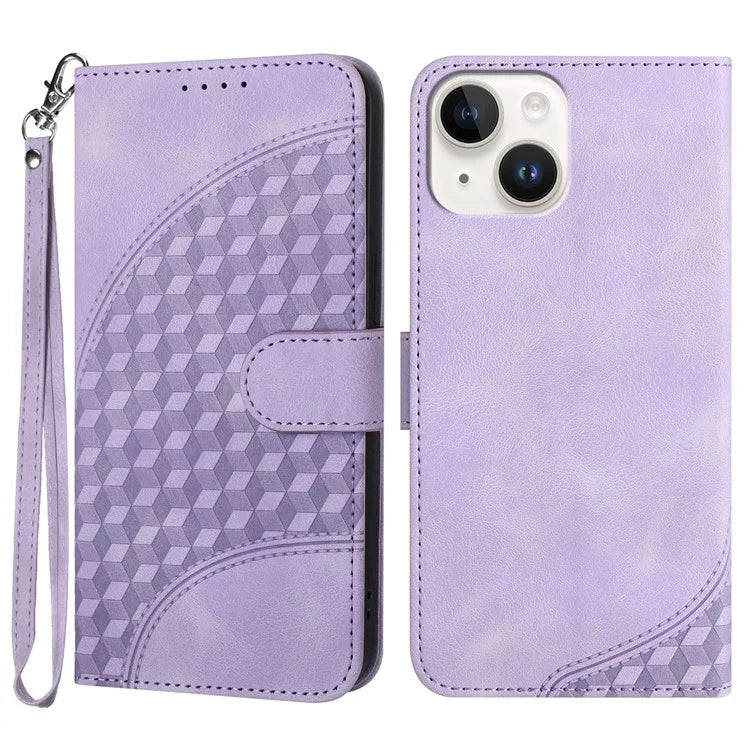 YX0060 Elephant Head Pattern Case for iPhone 14 Plus Phone Leather Cover Wallet