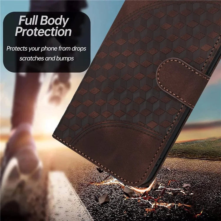 YX0060 For iPhone 14 Pro Leather Case Elephant Head Pattern with Wallet Stand
