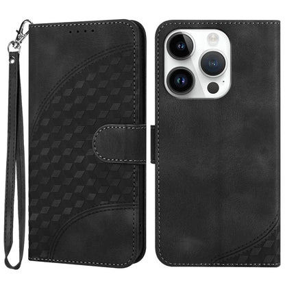 YX0060 For iPhone 14 Pro Leather Case Elephant Head Pattern with Wallet Stand