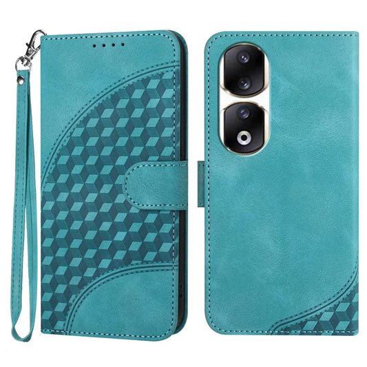YX0060 For Honor 90 Pro Phone Case Imprinted Elephant Head Pattern Wallet Cover