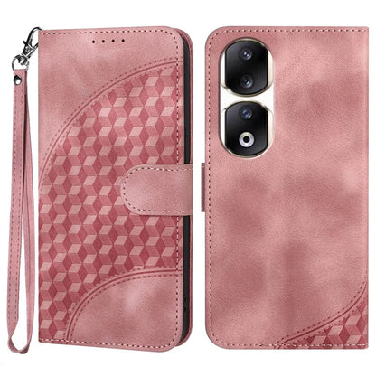 YX0060 For Honor 90 Pro Phone Case Imprinted Elephant Head Pattern Wallet Cover