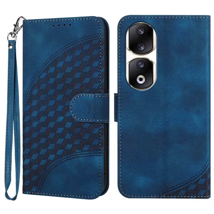 YX0060 For Honor 90 Pro Phone Case Imprinted Elephant Head Pattern Wallet Cover