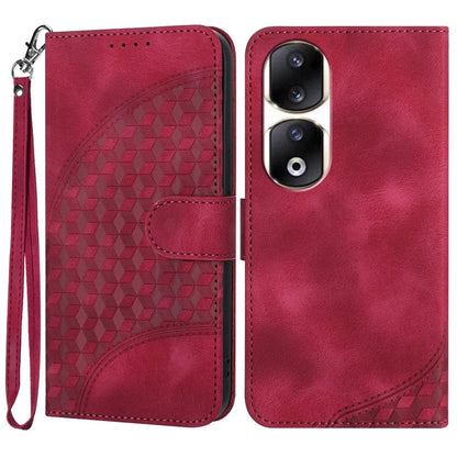 YX0060 For Honor 90 Pro Phone Case Imprinted Elephant Head Pattern Wallet Cover